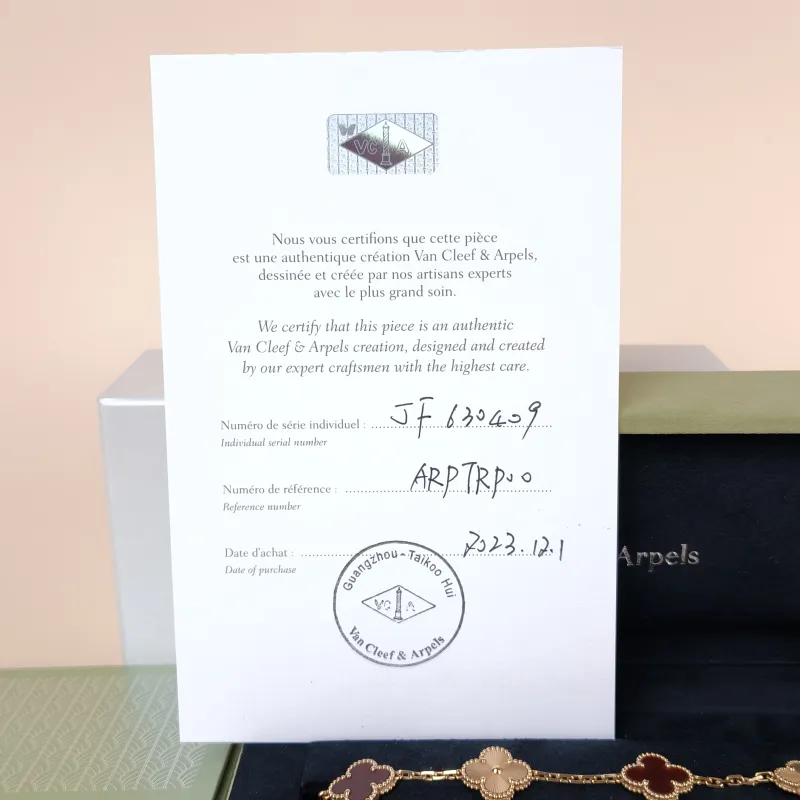Van Cleef & Arpels Bracelet Alhambra Alhambra Collection Five-Motif Bracelet 18KR ose Gold Vintage Small 15.5cm 3.5cm — detail view 1 of 2