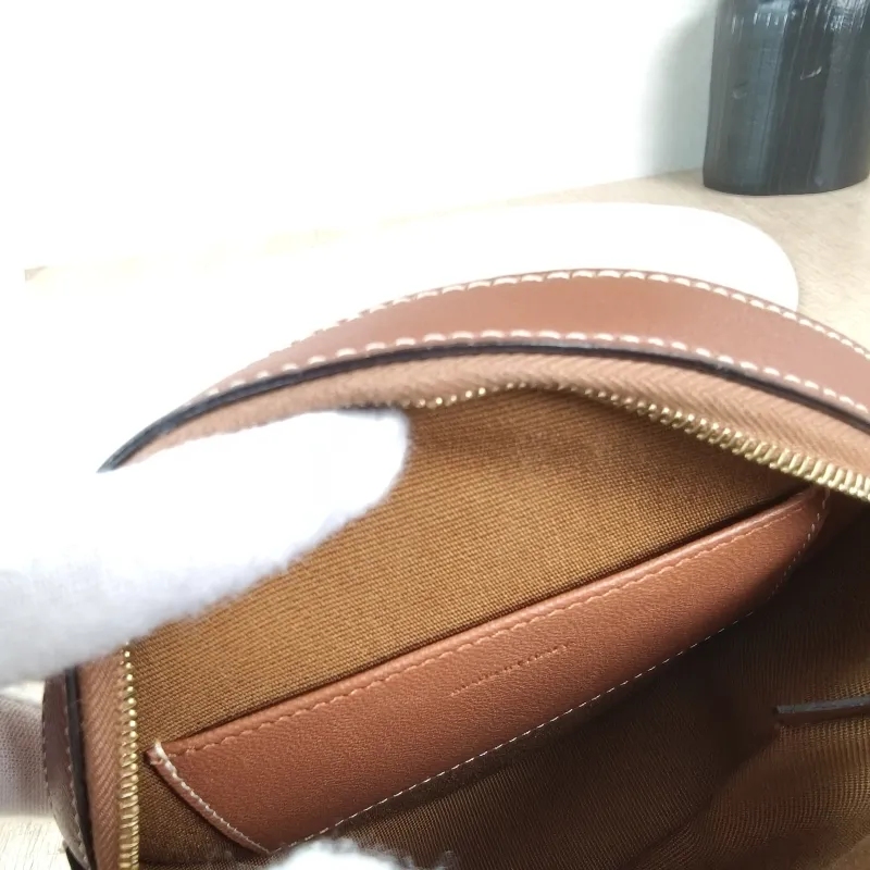 CELINE Crossbody Bag Triomphe White PVC Mini 13.5 × 4 × 13.5 cm — detail view 7 of 11