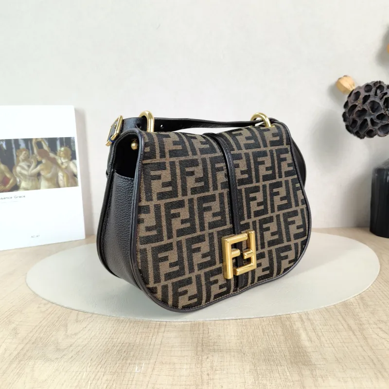 FENDI Crossbody Bag Crossbody Bag Monogram Canvas One Size 25 × 8 × 19 cm — cover view 4 of 6