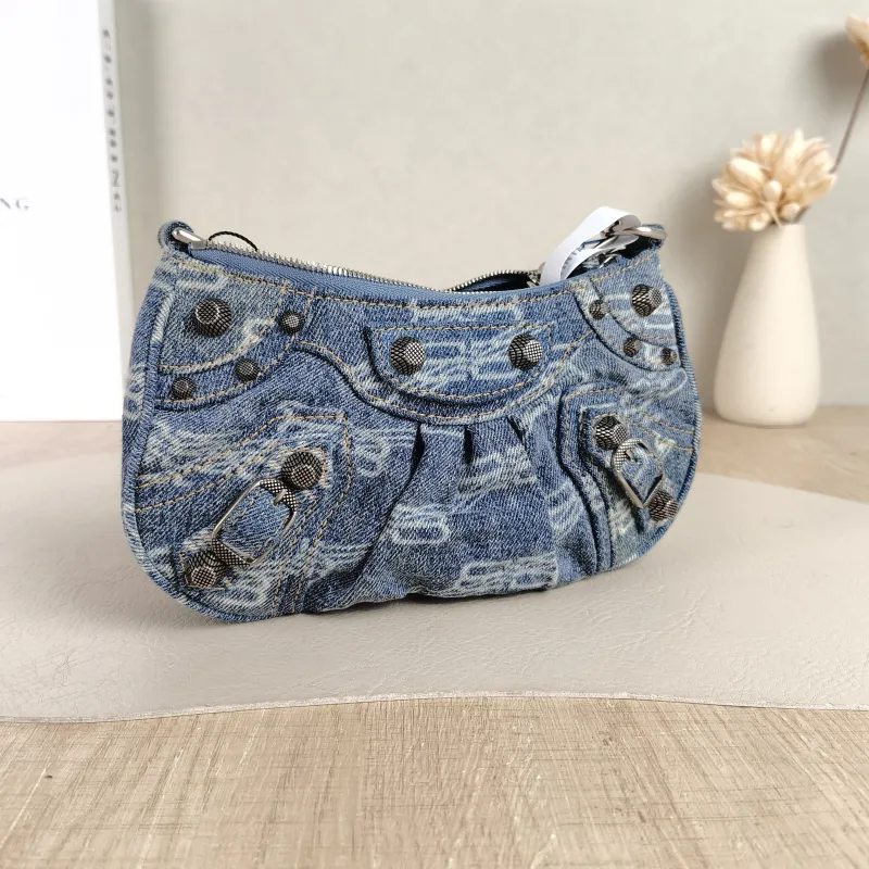 BALENCIAGA Shoulder Bag LE CAGOLE woc Blue Mini 21 × 4.5 × 13 cm — cover view 3 of 5