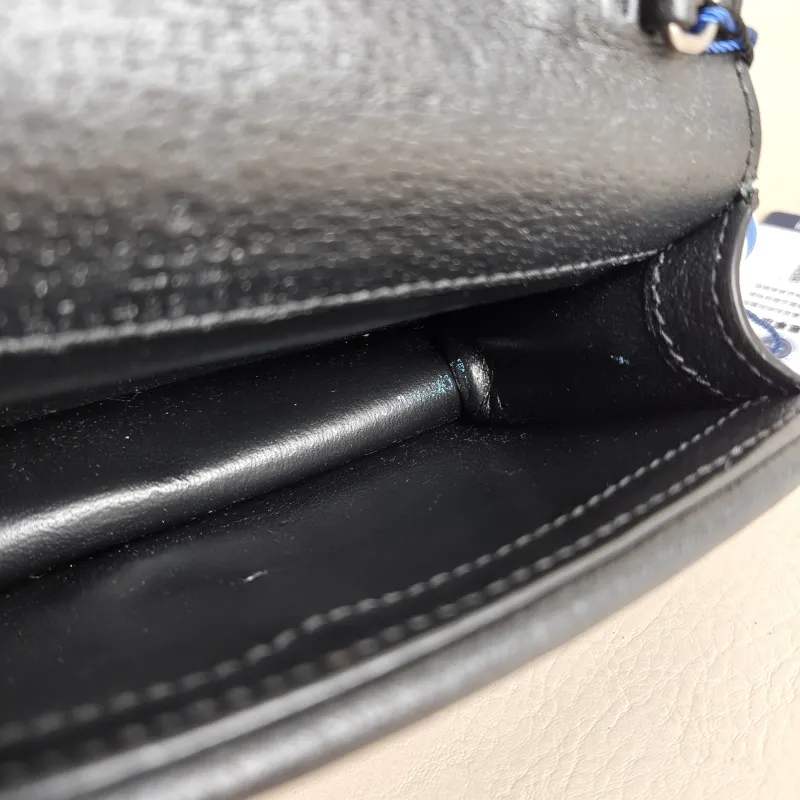 GUCCI Crossbody Bag Dionysus Black Monogram Canvas Mini 16.5 × 4.5 × 10 cm — detail view 10 of 11