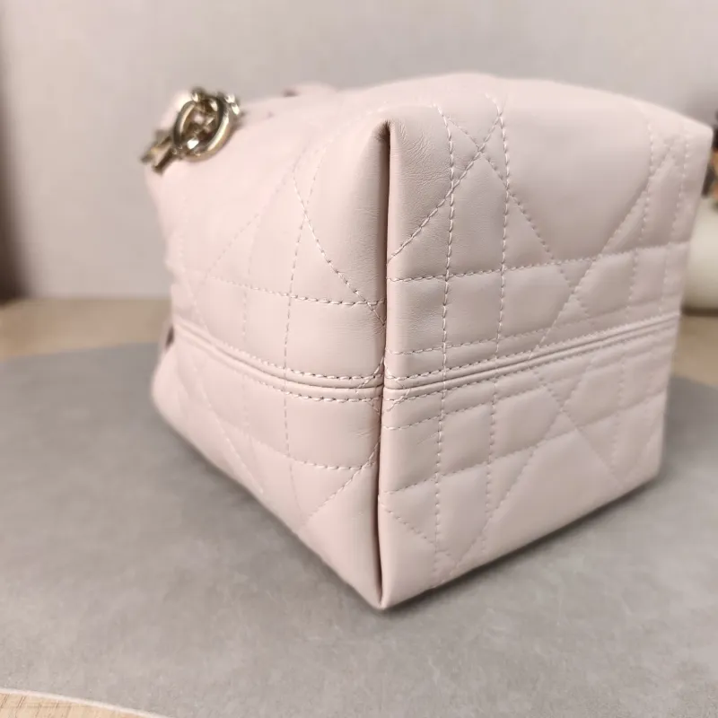 DIOR Top Handle Bag TOUJOURS Edition Pink Calfskin Mini 13 × 12 × 15 cm — detail view 6 of 13