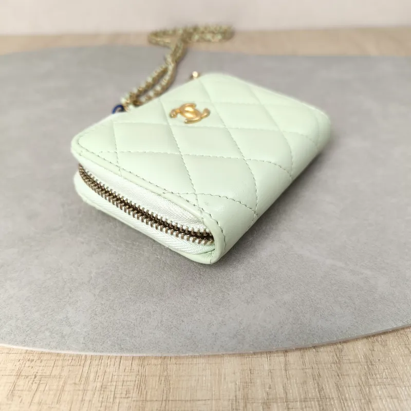 Chanel Crossbody Bag Cardholder Wallet Lambskin 11 × 2 × 7.5 cm — detail view 11 of 13