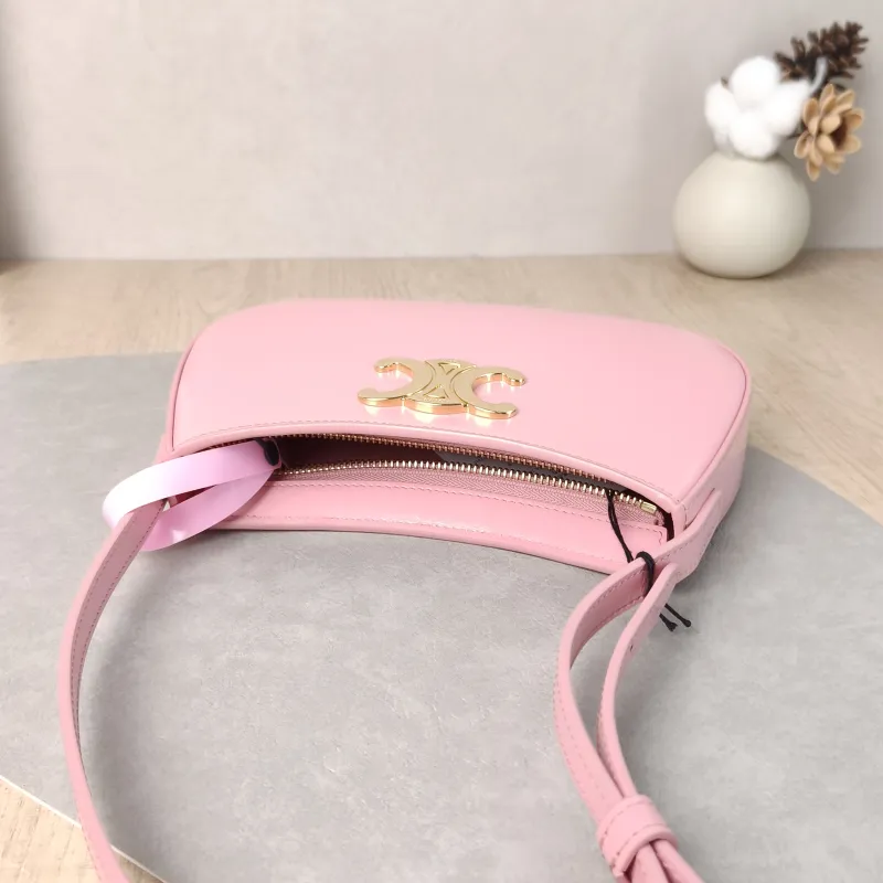 CELINE Shoulder Bag tilly Pink Calfskin Medium 22 × 4 × 13.5 cm — detail view 7 of 14