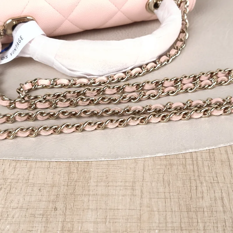 Chanel Crossbody Bag Top Handle Crossbody Bag Box Pink Calfskin One Size 19 × 8 × 12 cm — detail view 10 of 11