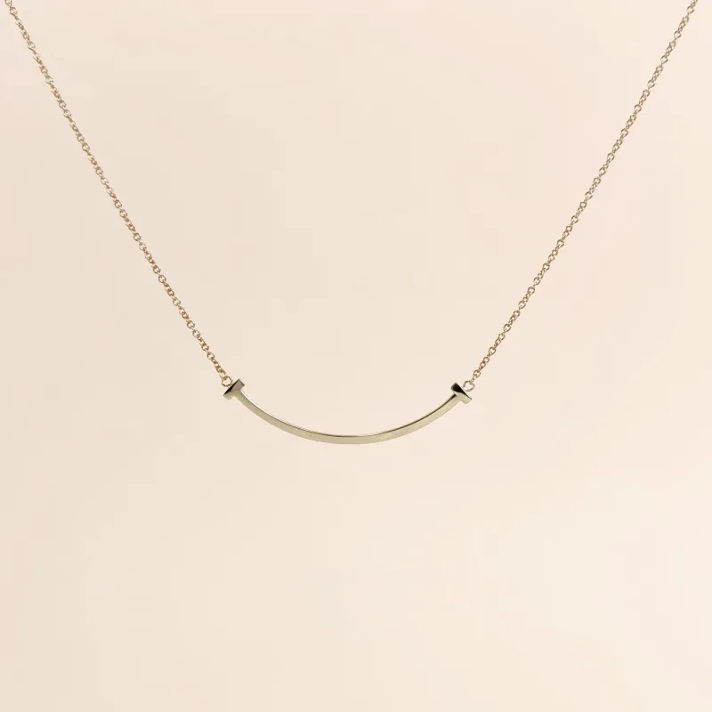 Tiffany&Co. Necklace T Collection Small Smile Necklace Gold18k Small45cm