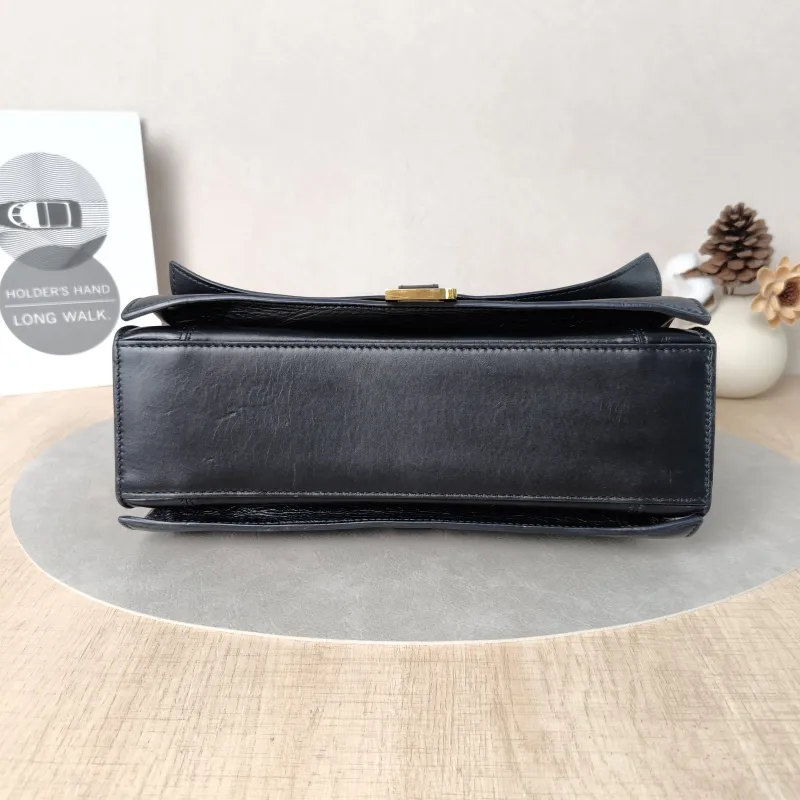 BALENCIAGA Shoulder Bag Crush On You Black Calfskin Medium28 × 9 × 17 cm — cover view 3 of 5