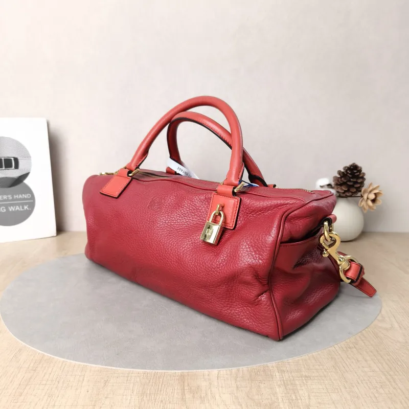 LOEWE Top Handle Bag Top Handle Bag Red Calfskin One Size34 × 16 × 18 cm — cover view 3 of 5