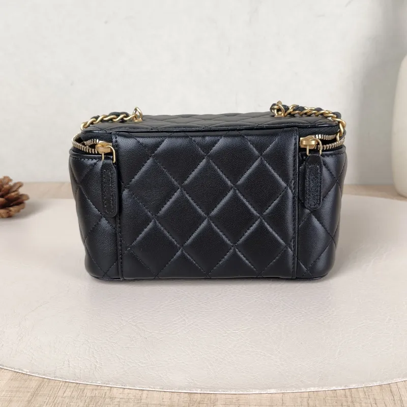 Chanel Crossbody Bag Edition C Black Lambskin 16 × 8 × 9.5 cm — cover view 4 of 5