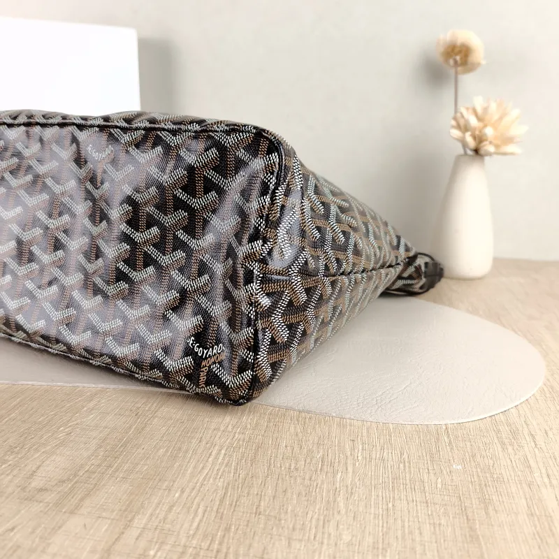 GOYARD Shoulder Bag Boheme Hobo​ Black ine Canvas Small 43 × 14 × 27 cm — detail view 7 of 10