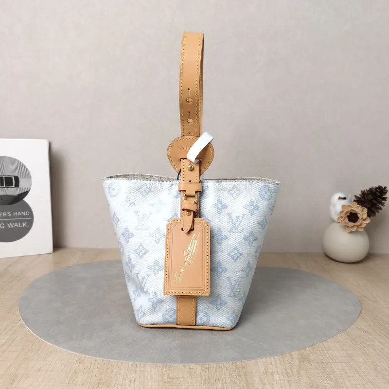 Louis Vuitton Top Handle Bag ALL IN BB Blue PVC BB 16 × 12 × 18 cm