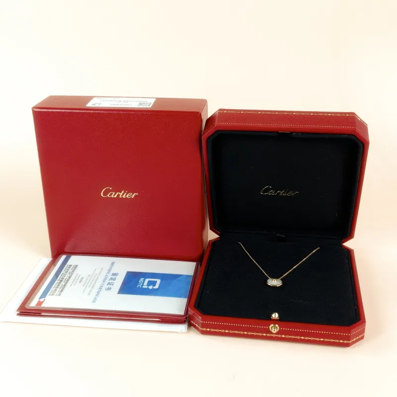 CARTIER Necklace Amulette de Necklace Pearl · White Mother-of-Pearl 18KY ellow Gold Small 40cm — cover view 8 of 10