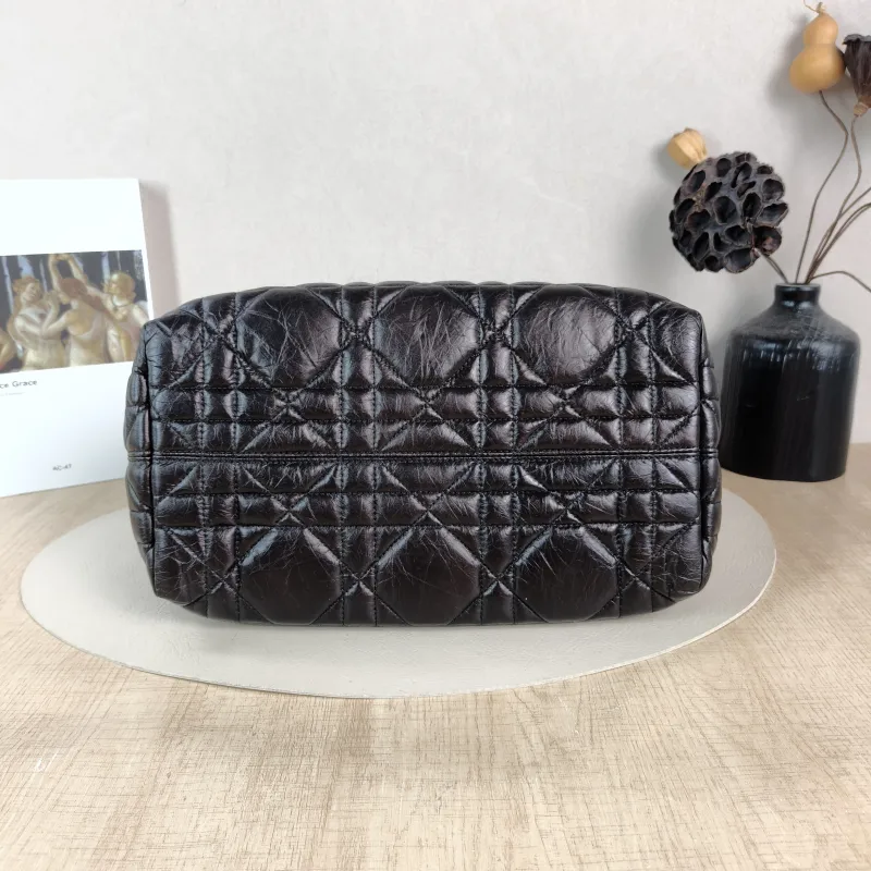 DIOR Top Handle Bag TOUJOURS Black so black Waxed Leather Medium 28.5 × 17 × 21.5 cm — cover view 2 of 5