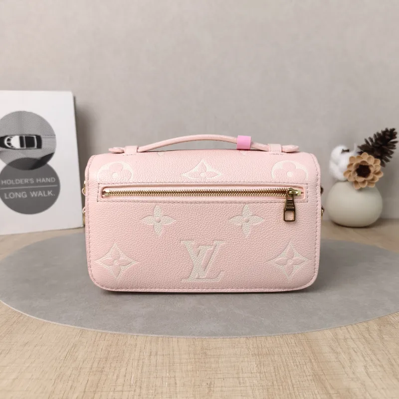 Louis Vuitton Crossbody Bag Pochette Métis East West Monogram Empreinte Embossed Calfskin Small 21.5 × 6 × 13.5 cm — cover view 3 of 5