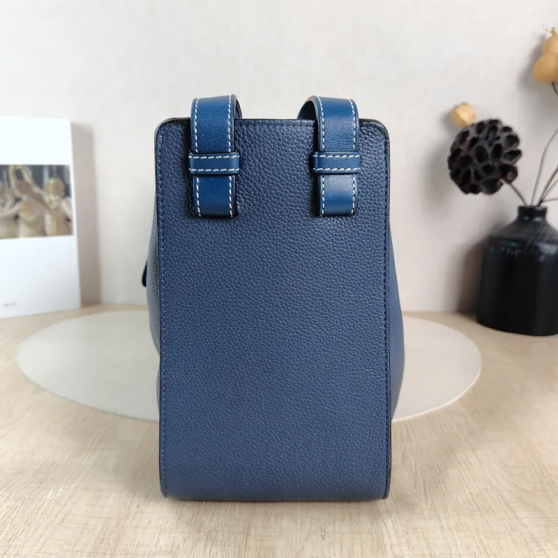 LOEWE Crossbody Bag Hammock Navy Calfskin Medium 29 × 14 × 32 cm — detail view 9 of 9