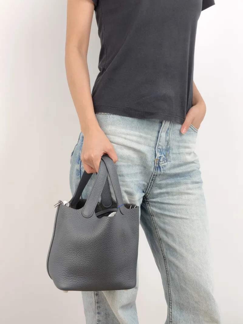 Hermès Top Handle Bag Picotin Lock 18 18 TC Calfskin Small 18 × 13 × 18 cm W — on-model view 2 of 2