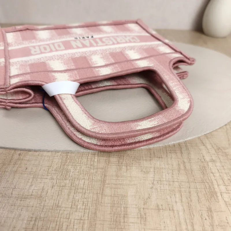 DIOR Top Handle Bag Book Tote Pink Canvasmini22.5 × 6 × 15 cm — detail view 5 of 7