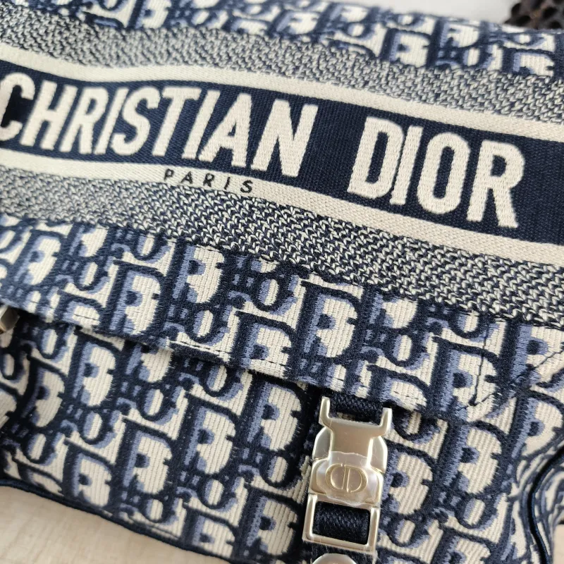 DIOR Crossbody Bag camp Messenger Bag Blue Canvas Medium29 × 12 × 22 cm — detail view 6 of 11