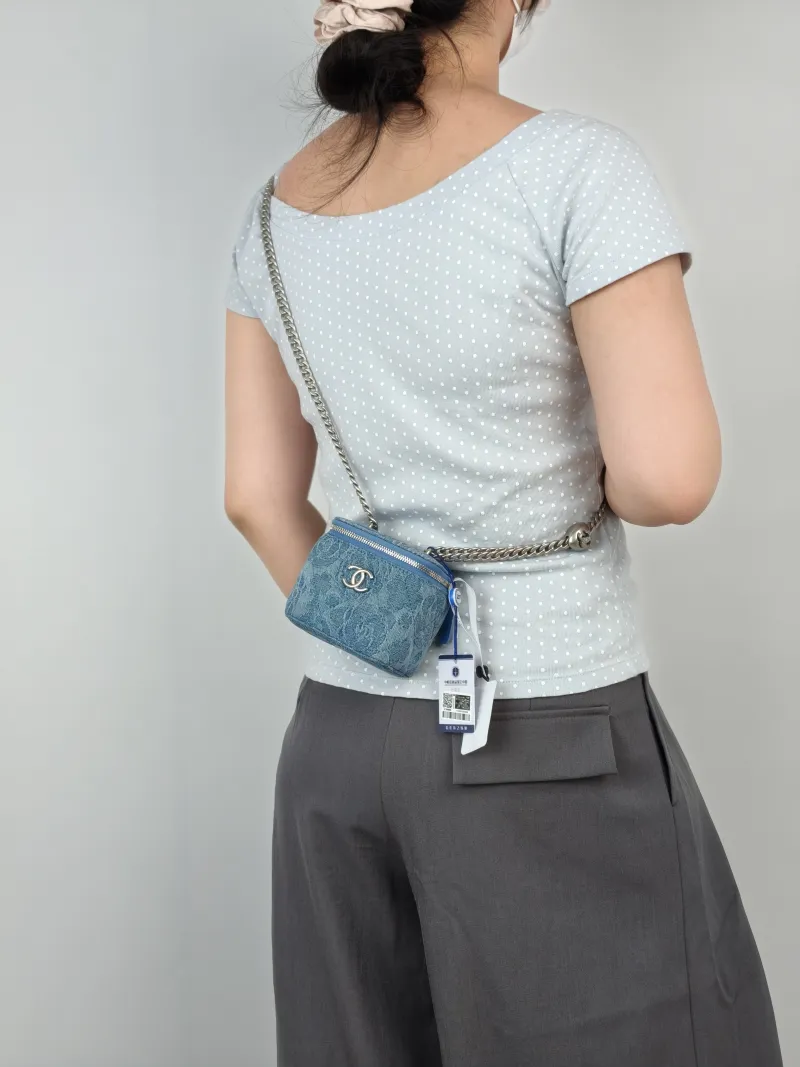 Chanel Crossbody Bag23p Edition Blue nano10 × 7 × 9 cm — on-model view 1 of 2