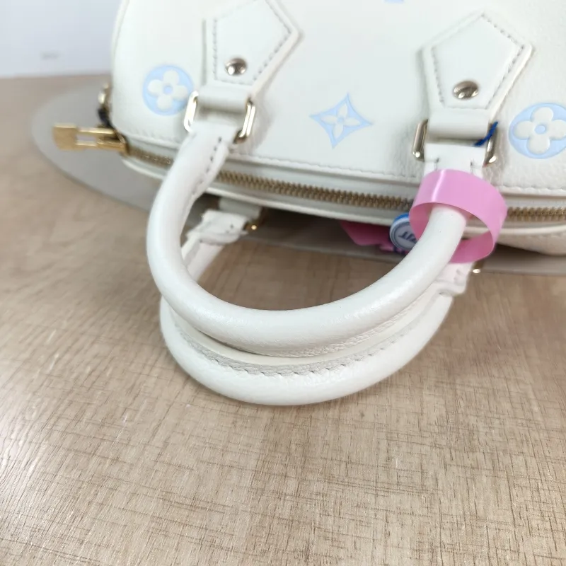 Louis Vuitton Crossbody Bag Speedy20 White · Blue Monogram Empreinte Embossed Calfskin Small 20.5 × 12 × 13.5 cm — detail view 6 of 11