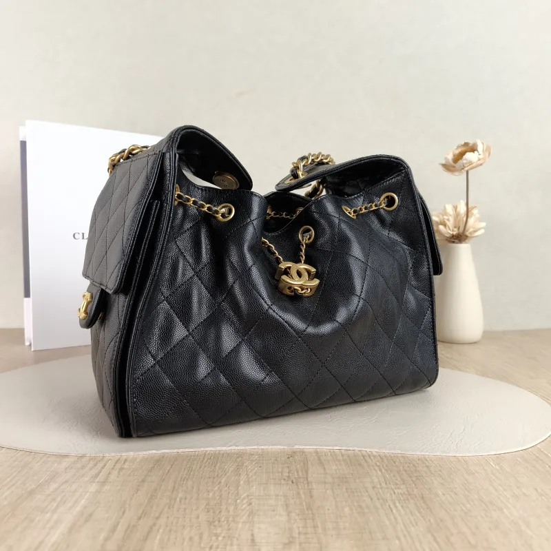 Chanel Shoulder Bag25Bag Black Grained Calfskin Small26 × 14 × 30 cm — cover view 5 of 5