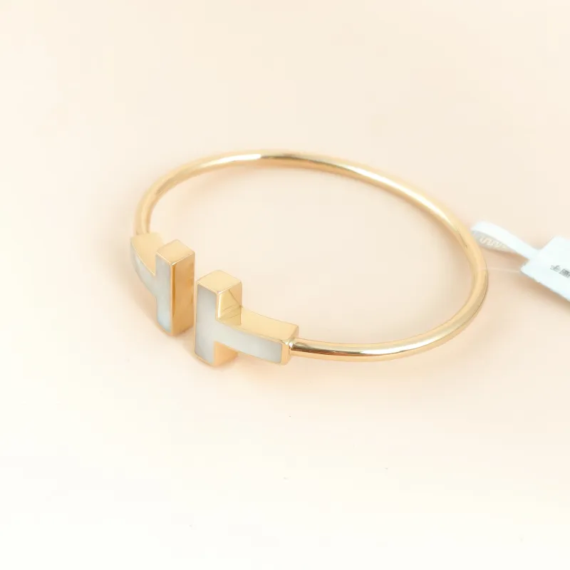 Tiffany&Co. Bangle T Collection Yellow Gold Pearl Bangle White Mother-of-Pearl 18KY ellow Gold 17.4cm โ cover view 3 of 7