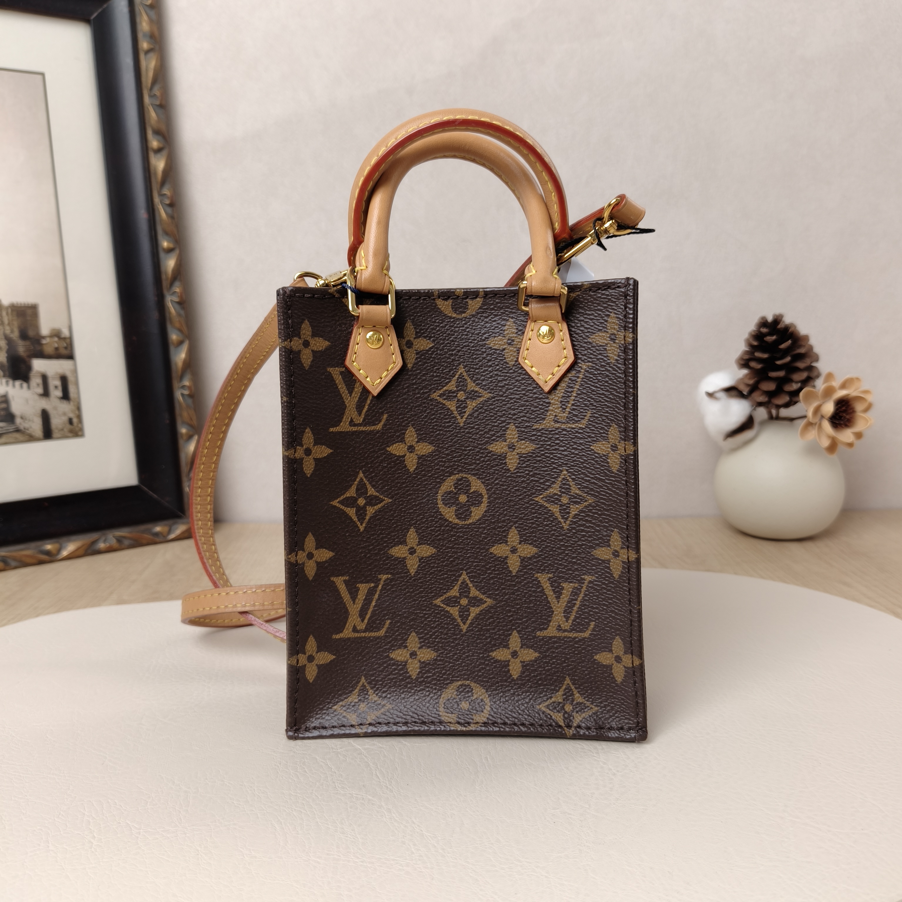 Louis Vuitton Crossbody Bag PETIT SAC PLAT Mini Monogram PV Cmini14 × 5 × 17 cm — cover view 2 of 10