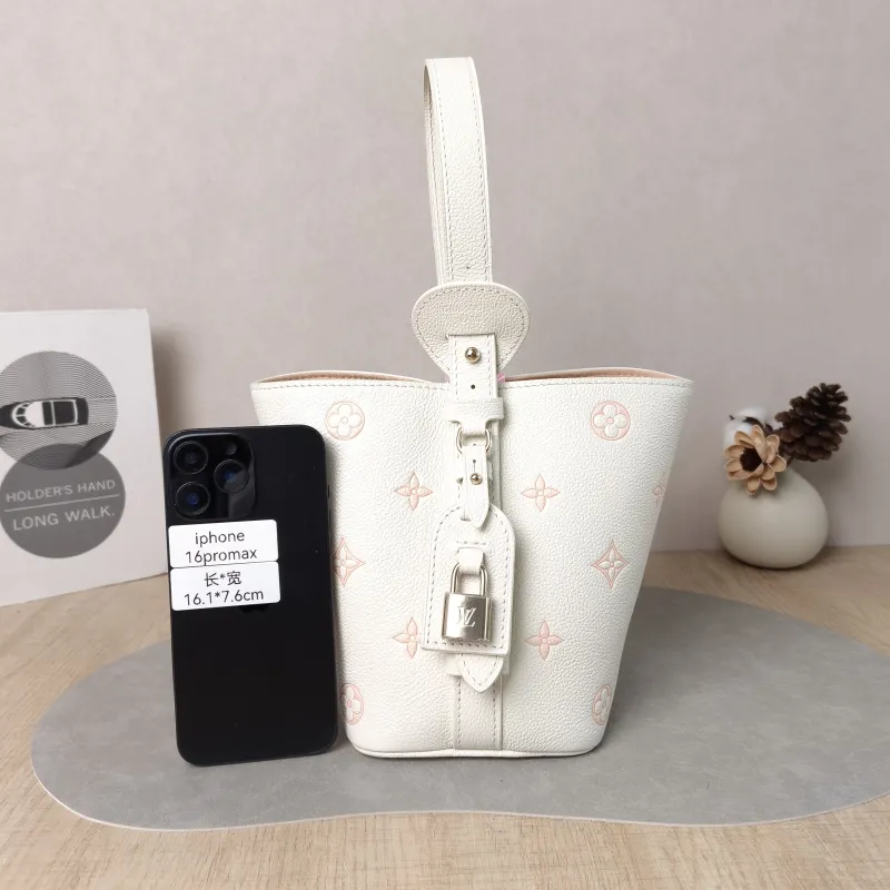 Louis Vuitton Top Handle Bag ALL IN BB White · Pink Calfskin BB 16 × 12 × 18 cm — cover view 2 of 5