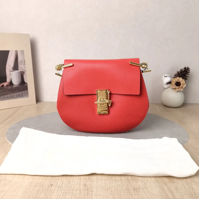 Chloé Crossbody Bag drew Red Calfskin 23 × 7.5 × 20 cm — cover view 3 of 6