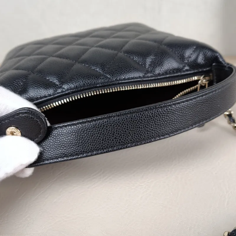 Chanel Crossbody Bag Crossbody Bag Black Grained Calfskin One Size 15.5 × 6 × 12 cm — detail view 13 of 13