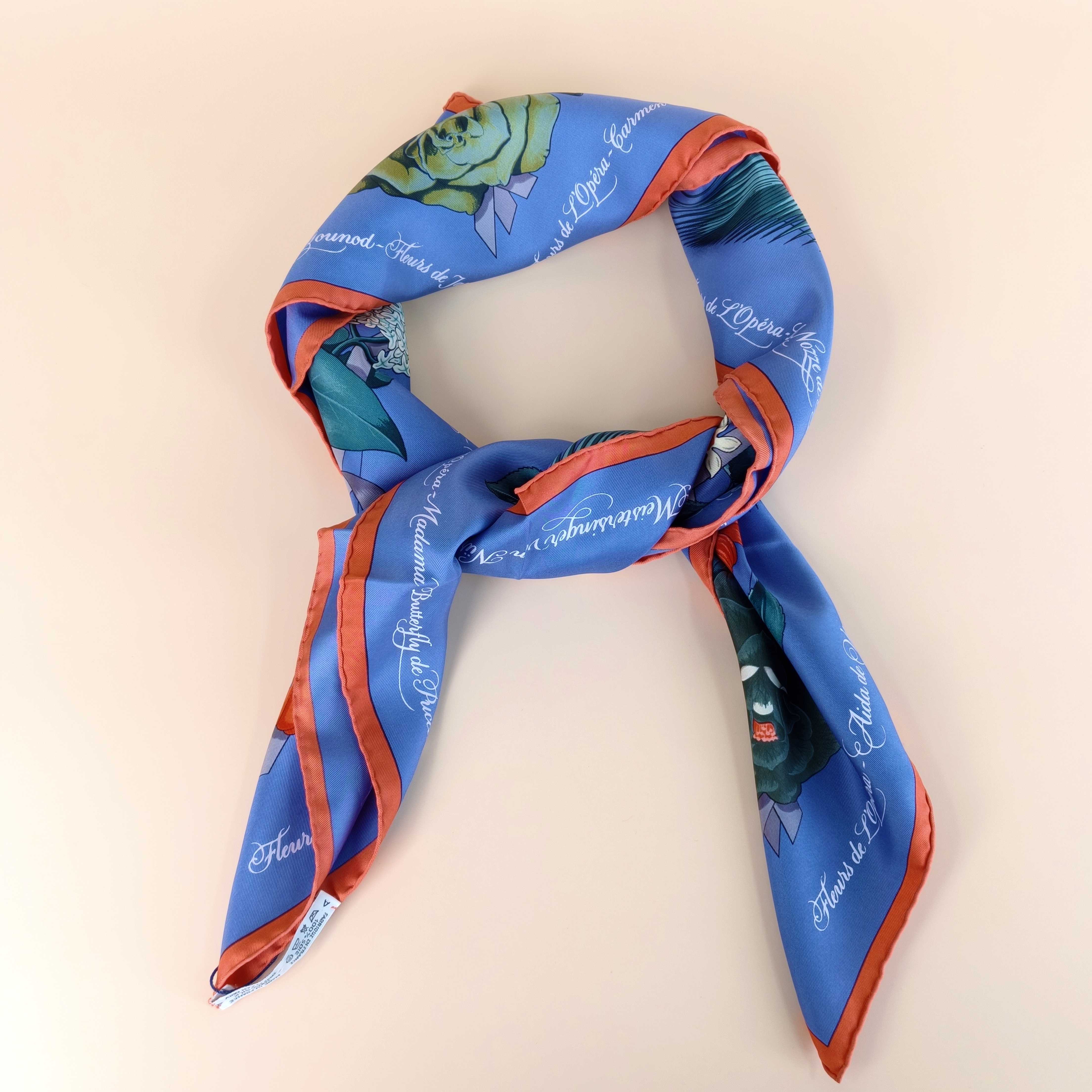 Hermès Blue Silk One Size90*90