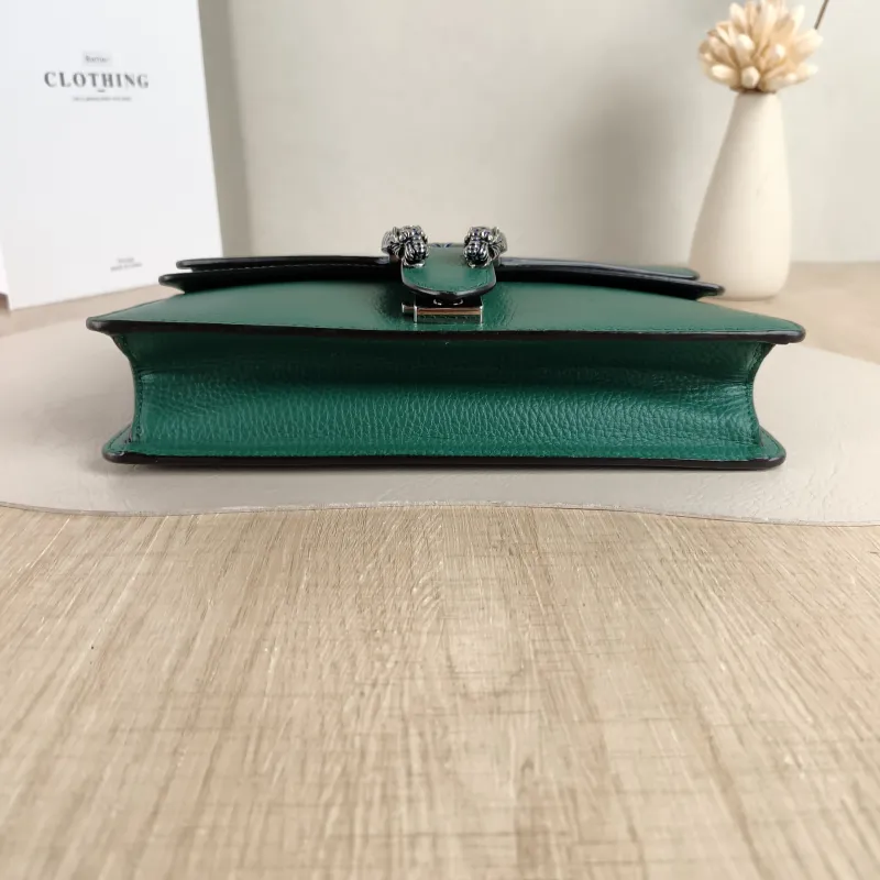 GUCCI Shoulder Bag Dionysus Green Calfskin Small 25 × 7 × 13.5 cm — cover view 3 of 5