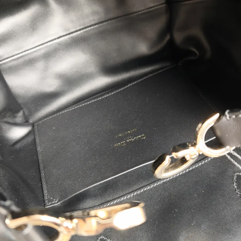 DIOR Top Handle Bag TOUJOURS Edition Black Calfskin Medium 23 × 16 × 24 cm — detail view 11 of 11