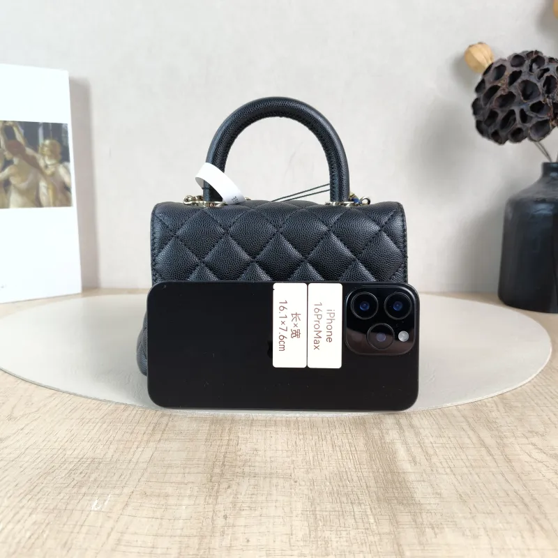 Chanel Top Handle Bag Coco Handle​Black Grained Calfskinmini19 × 9 × 13 cm — cover view 2 of 5