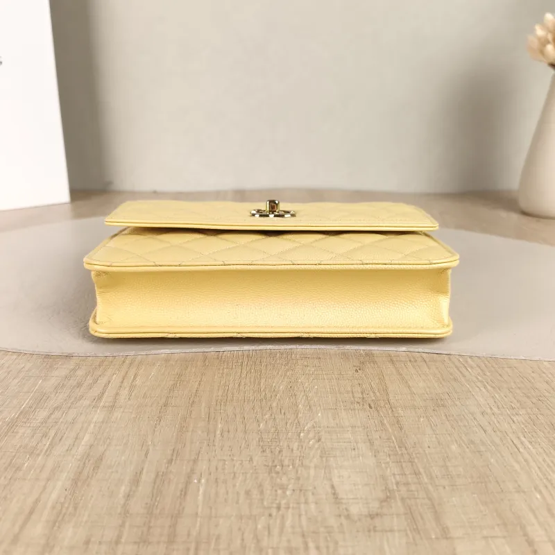 Chanel Backpack Yellow Grained Calfskin One Size 18.2 × 5 × 14 cm — cover view 6 of 6
