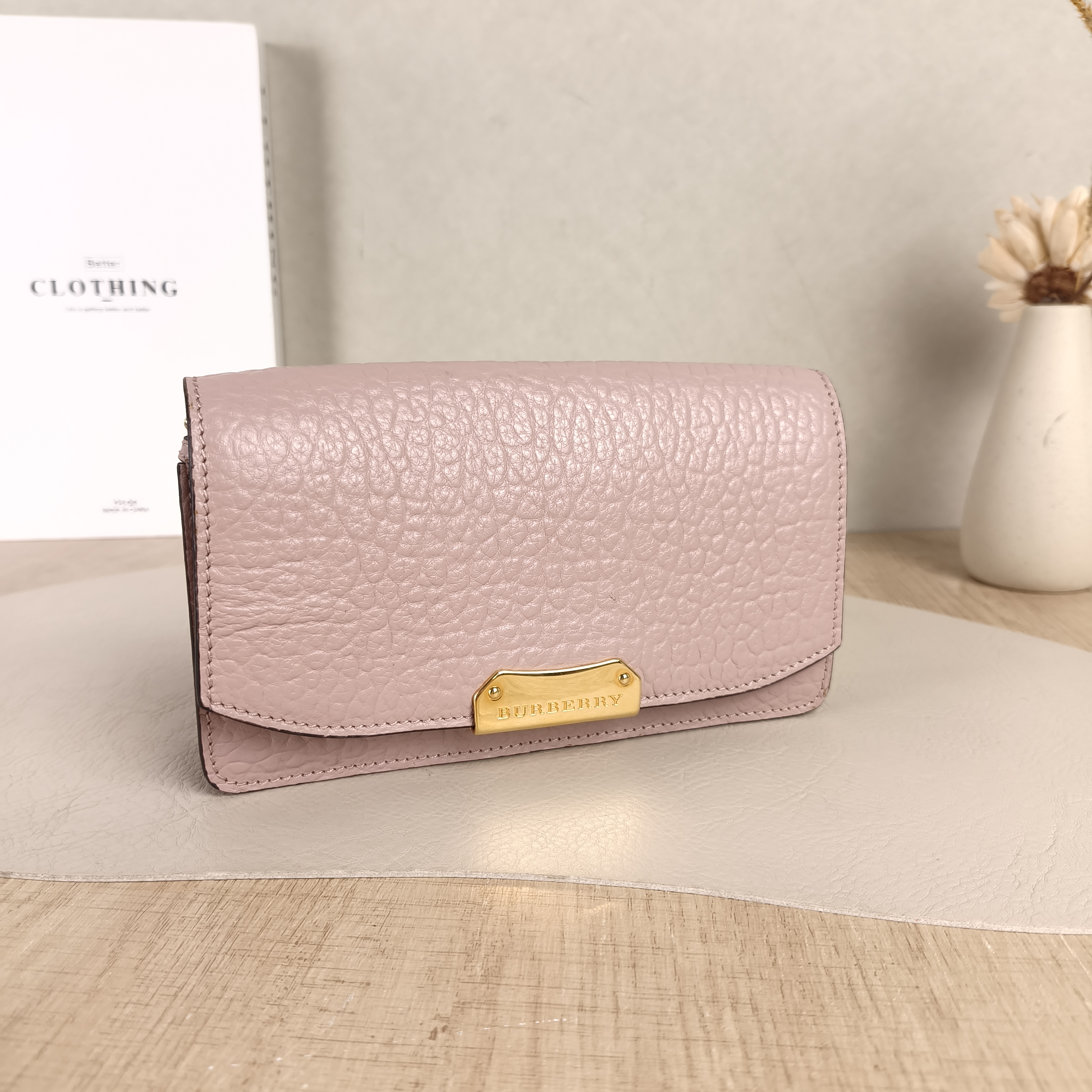 BURBERRY Crossbody Bag Crossbody Bag Pink Calfskin One Size19 × 4 × 10.5 cm — cover view 4 of 5