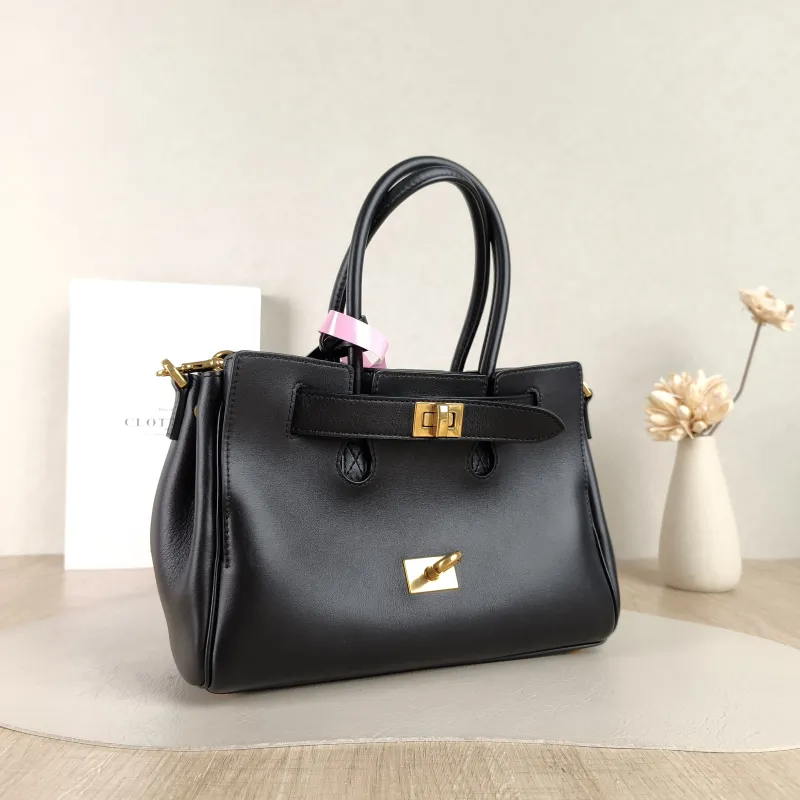 BALENCIAGA Crossbody Bag Bel air Black Calfskin Mini 23.5 × 8 × 17 cm — cover view 2 of 5