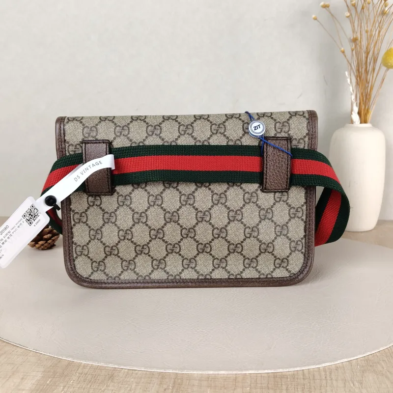 GUCCI Crossbody Bag Neo Vintage Belt Bag Monogram PVC Medium 24 × 4 × 17 cm — cover view 5 of 5