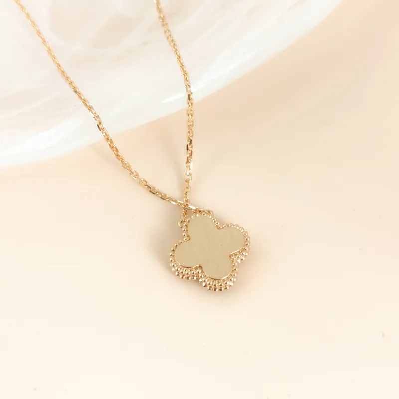 Van Cleef & Arpels Necklace Alhambra Alhambra Collection Necklace 26 Grey 18KY ellow Gold Diamond Vintage Small 42cm — cover view 7 of 10