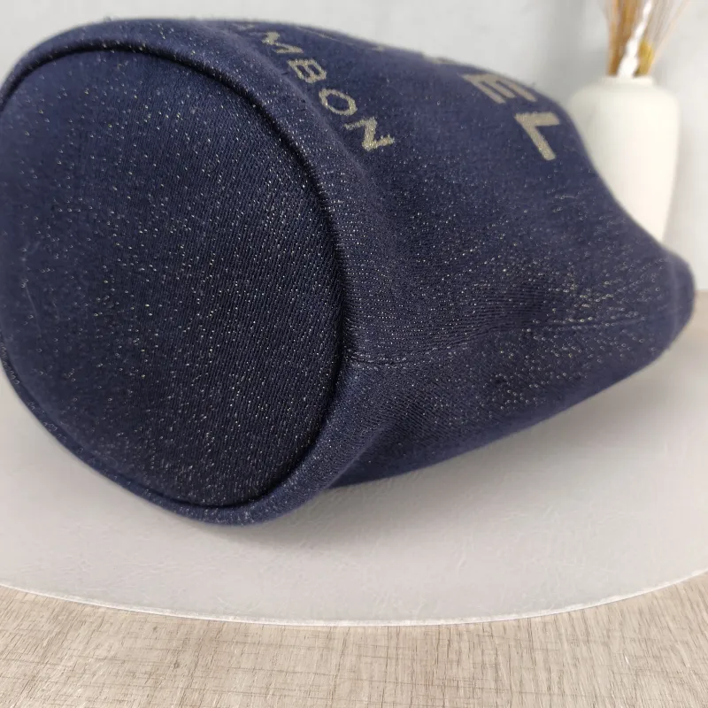 Chanel Shoulder Bag Bucket Bag Navy Gold Canvas 20 × 15 × 25 cm 28 — detail view 1 of 15