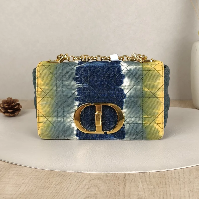 DIOR Crossbody Bag Caro Chain Bag Colorblock Canvas20 × 7 × 13.5 cm