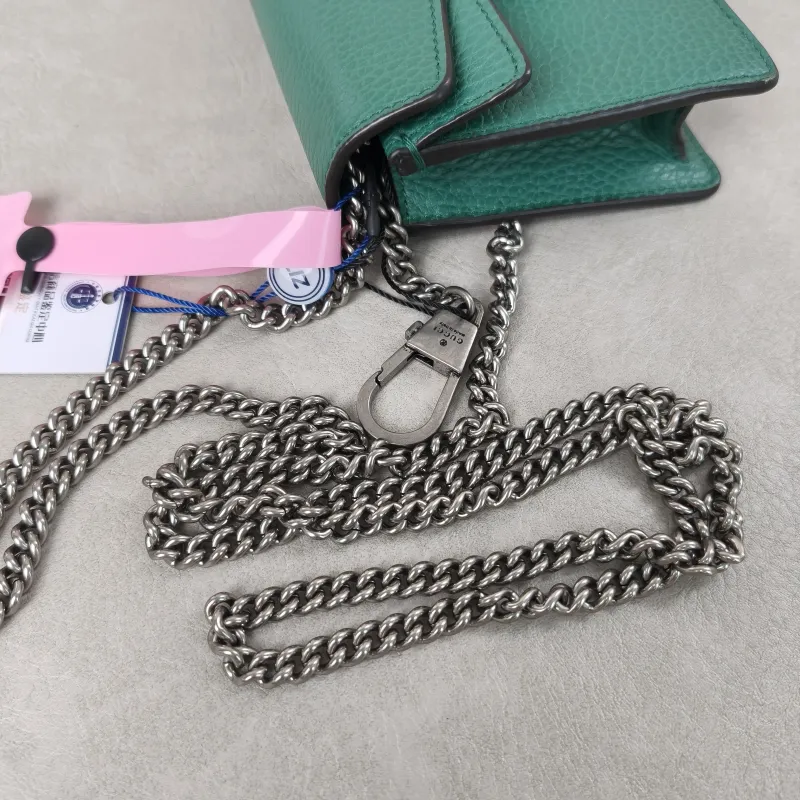 GUCCI Crossbody Bag Dionysus Green Calfskinmini16.5 × 4.5 × 10 cm — detail view 14 of 19