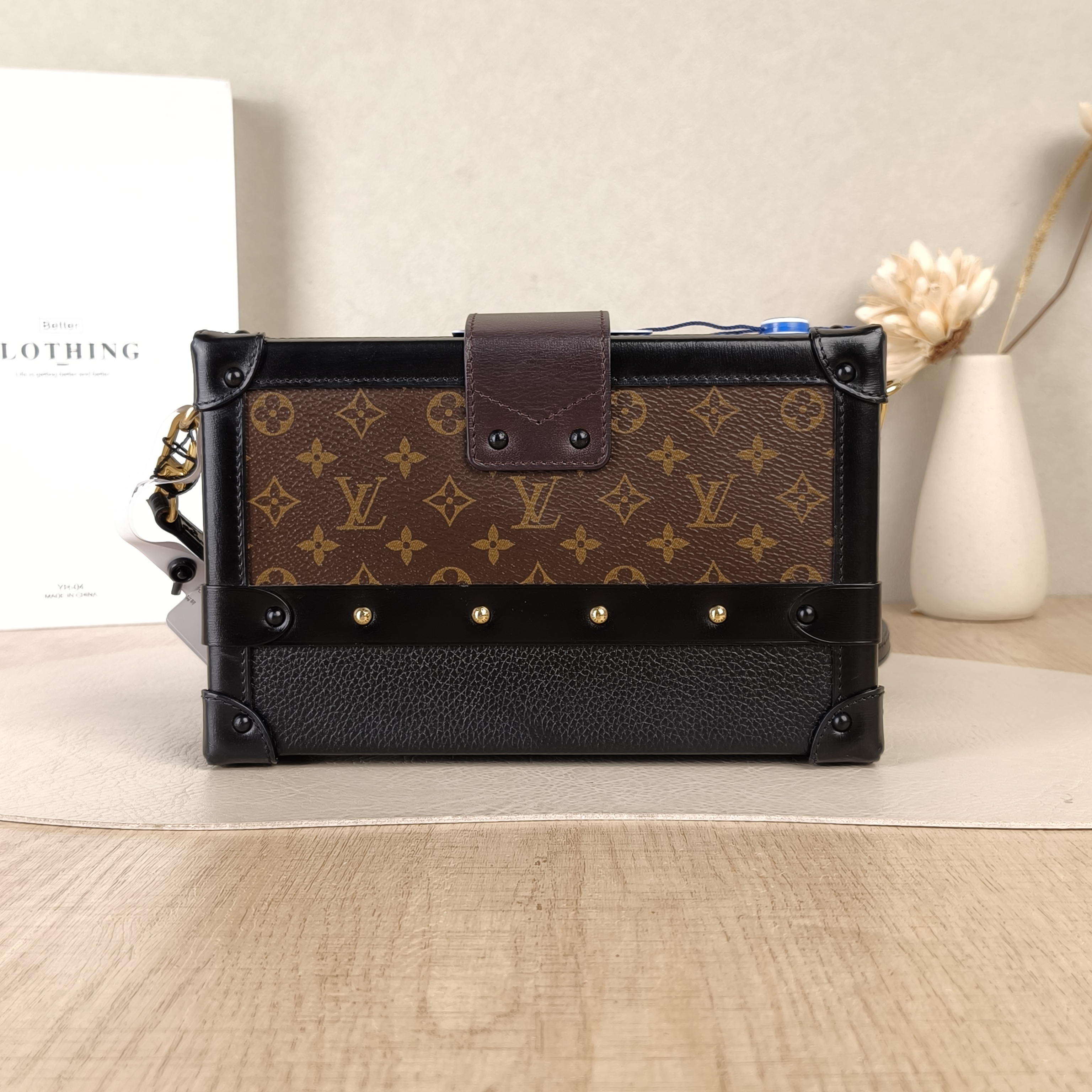 Louis Vuitton Crossbody Bag PETITE MALLE Box Black · Monogram PVC · Calfskinmini20 × 6 × 12.5 cm — cover view 2 of 5