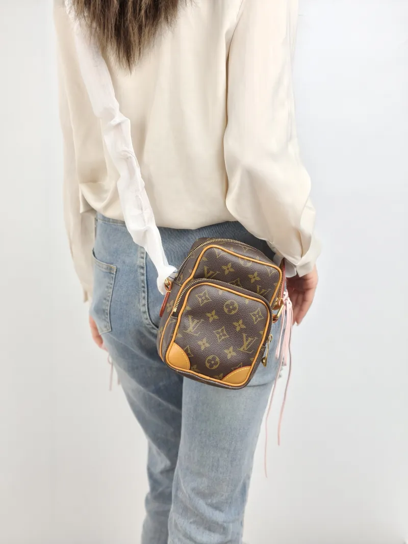 Louis Vuitton Crossbody Bag Amazone Camera Bag Monogram PVC One Size 13.5 × 8 × 20 cm — on-model view 1 of 2