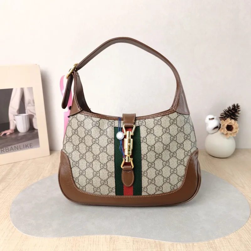 GUCCI Shoulder Bag Jackie 1961Collection Monogram PVC Medium 27.5 × 4 × 19 cm