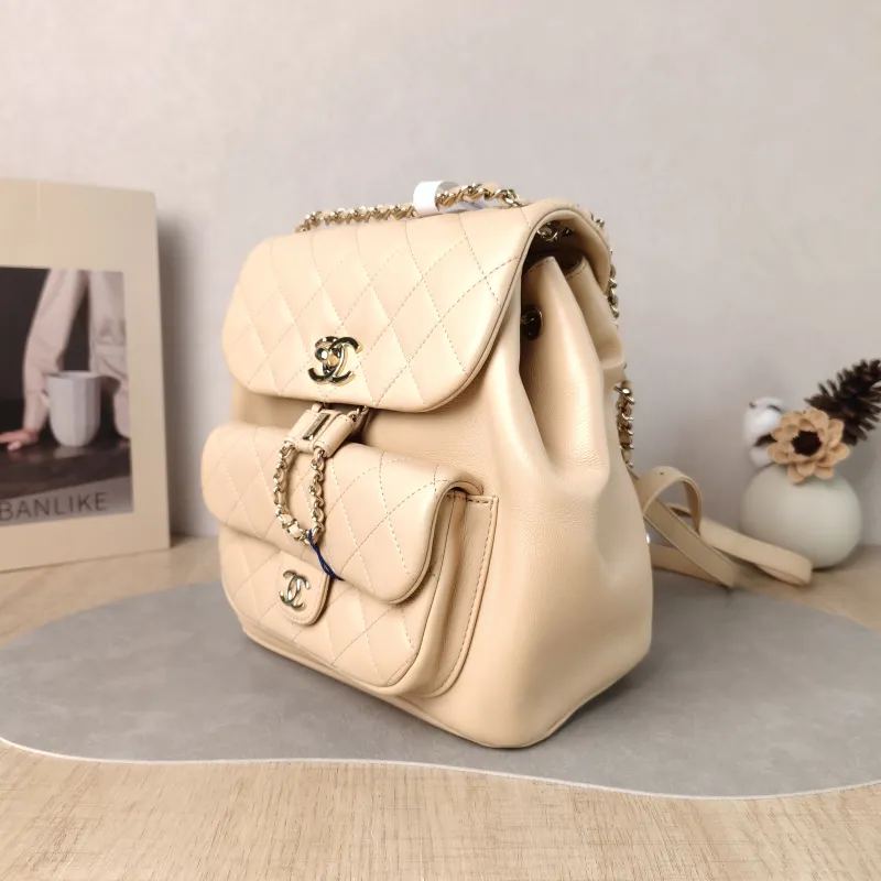 Chanel Backpack Duma Taupe Calfskin Large 21 × 13 × 23 cm — cover view 2 of 6