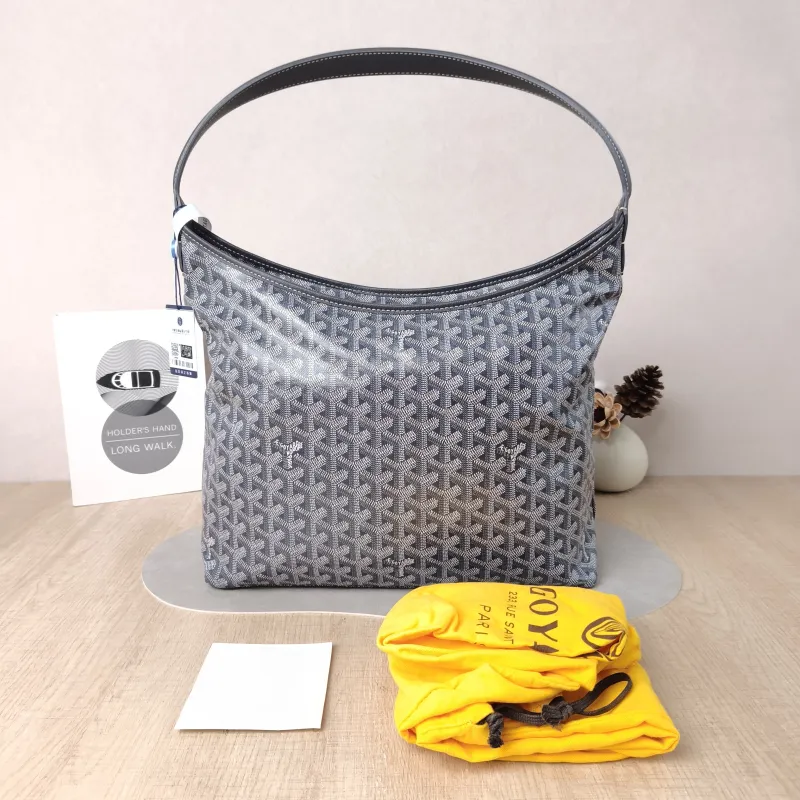 GOYARD Shoulder Bag Boheme Hobo​ Grey ine Canvas Small 43 × 14 × 27 cm — cover view 6 of 6