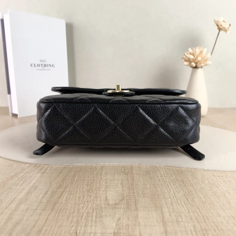 Chanel Backpack Backpack Black Grained Calfskin 24 × 6 × 17 cm — cover view 5 of 5