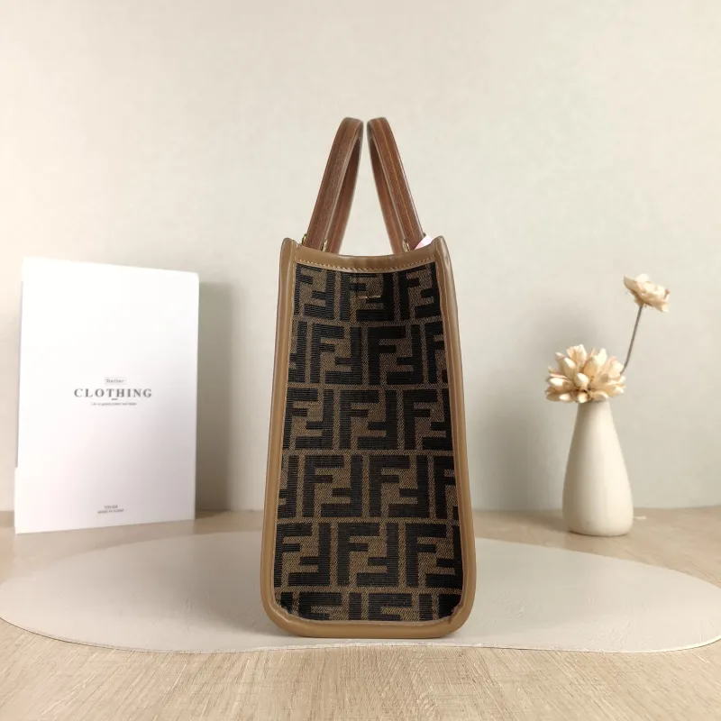 FENDI Crossbody Bag Sunshine Shopping Tote Monogram Canvas Small 25.5 × 12 × 22.5 cm — detail view 6 of 10