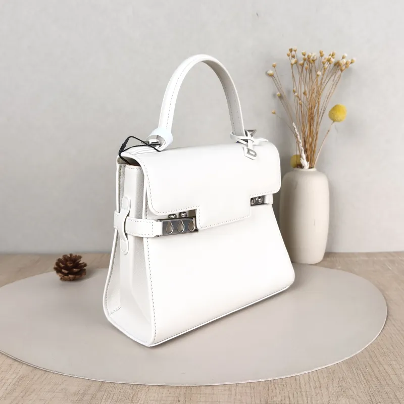 DELVAUX Top Handle Bag Tempete Top Handle Bag White Calfskin Small 21.5 × 8.5 × 19.5 cm — cover view 2 of 5